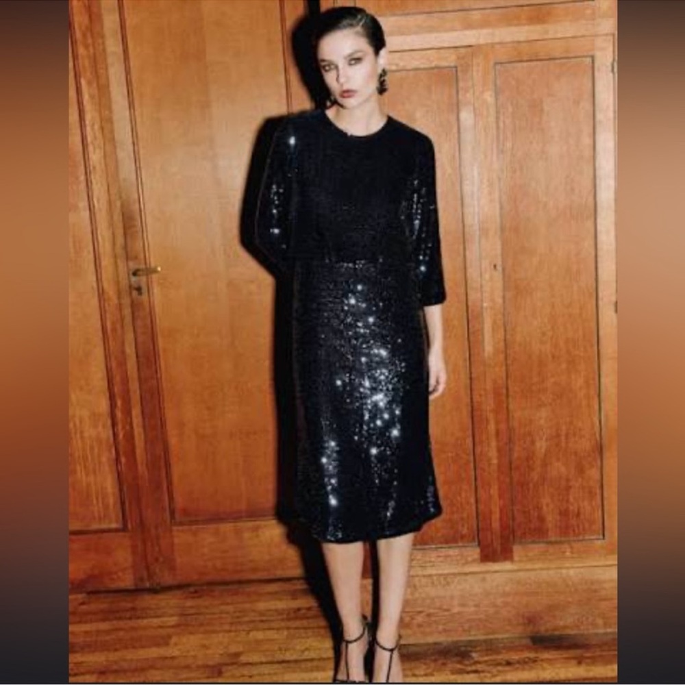 Sezane Ebana Dress Sequin